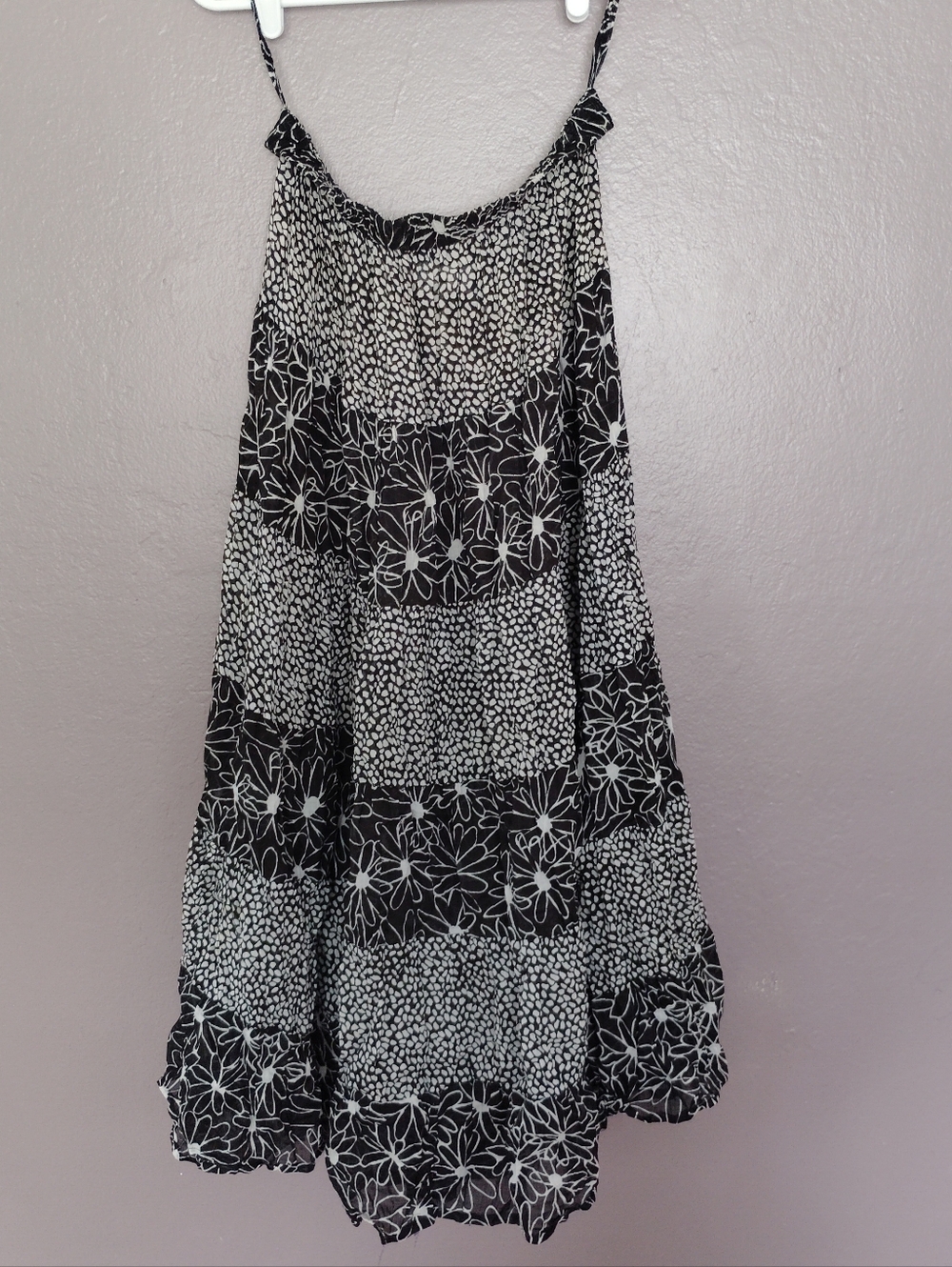 B Bronson Boho Midi Maxi Skirt Floral Semi Sheer Size L